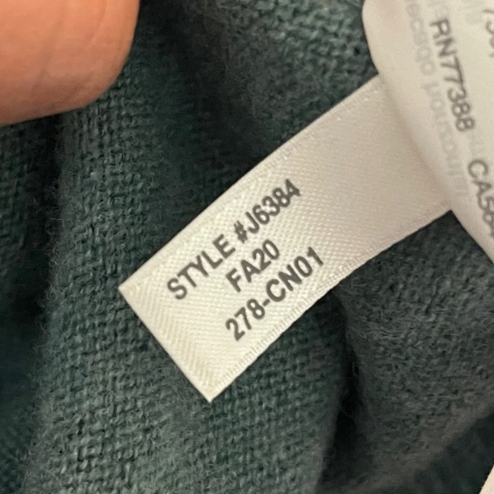 J. Crew Cashmere Crewneck Soft Classic‎ Sweater Light Teal Blue Men's XXL